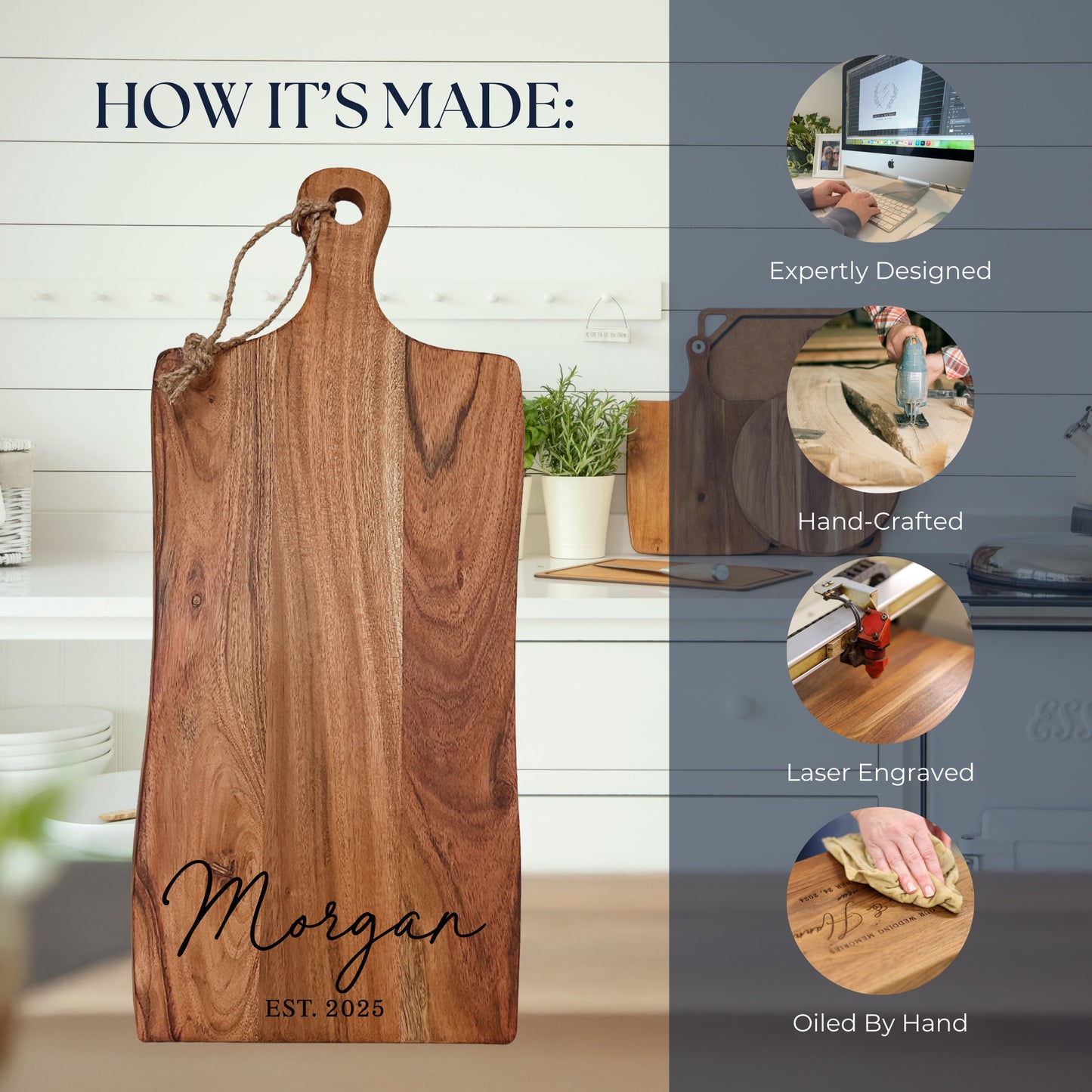 Corporate Gift Live Edge Cutting Board